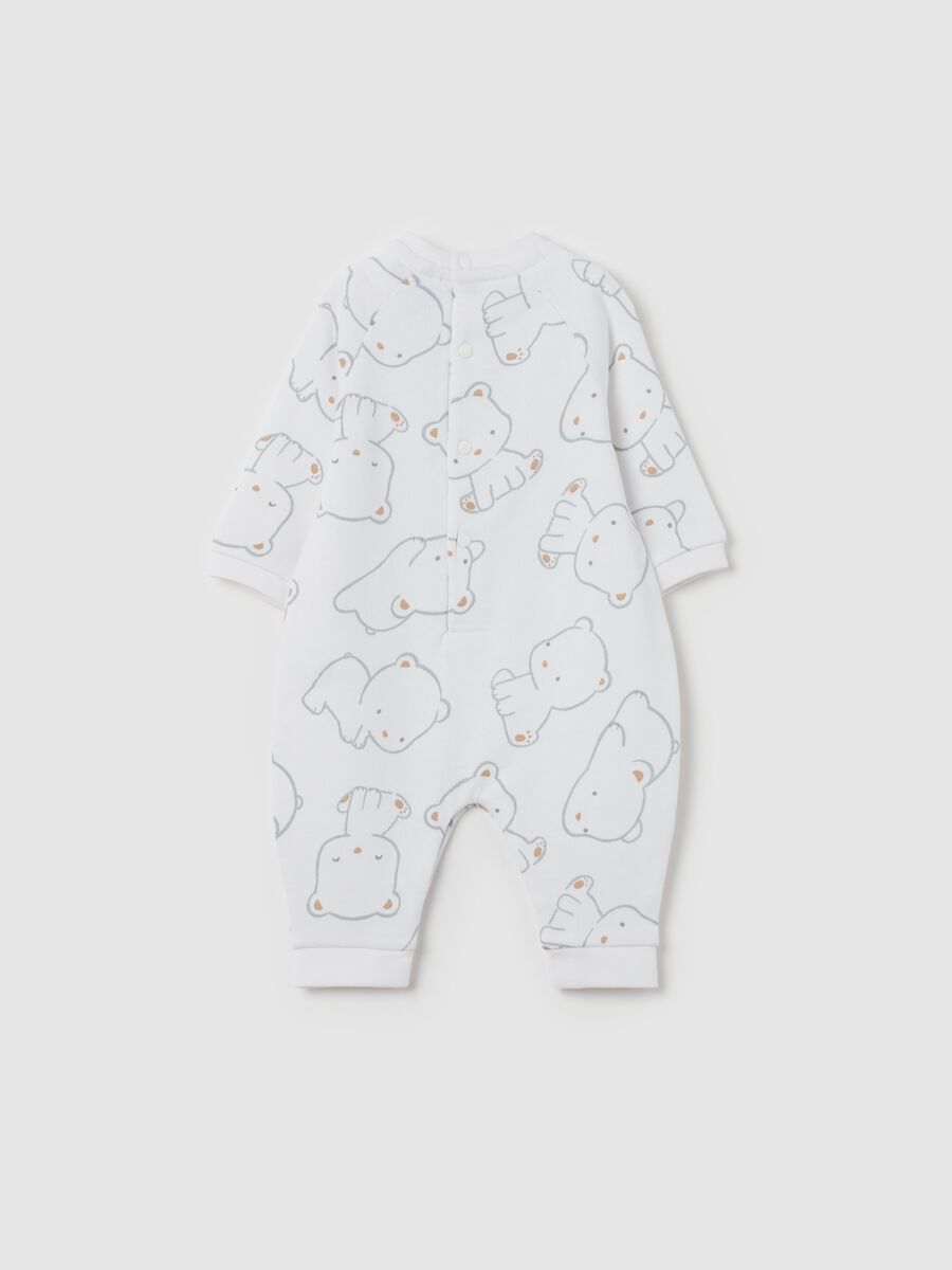Organic cotton onesie with teddy bears print_1