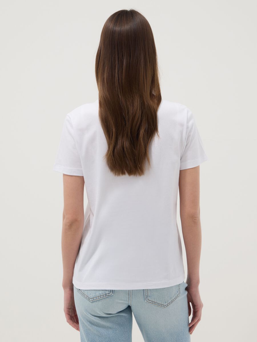 T-shirt in puro cotone bianca regular fit con stampa K-Pop Demon Hunters_3