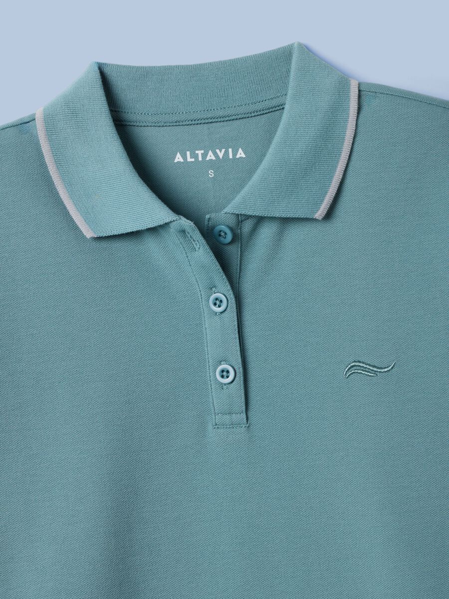 Polo verde in cotone elasticizzato ALTAVIA SAILING_6