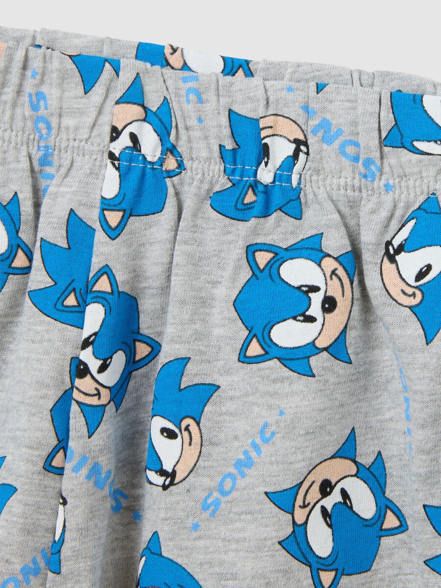 Multicoloured cotton regular fit children's outfit with Sonic print_3