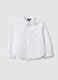 Girls' white long-sleeve shirt in pure cotton_0
