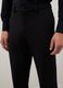 Slim fit black stretch fabric trousers_2