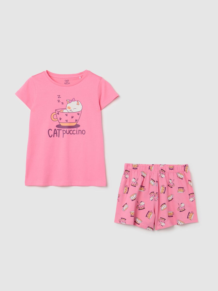 OVS Kids Pink Short Pyjama in Pure Cotton_0