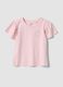 Girls&rsquo; pink pure cotton regular-fit T-shirt with star_0