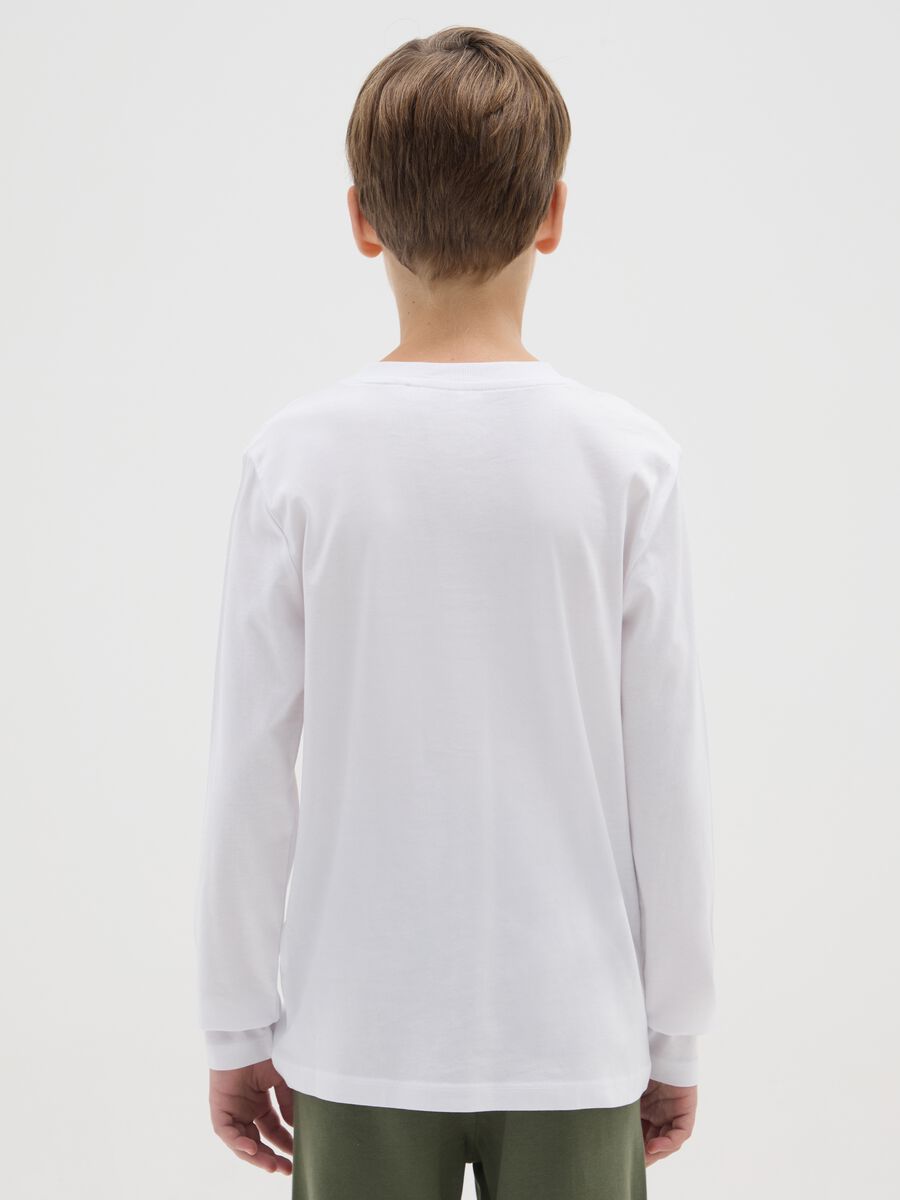 T-shirt bianca da ragazzo a maniche lunghe_1