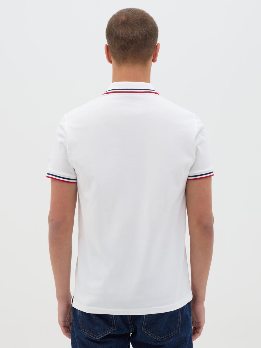 White short sleeve cotton polo Canada'S Trail_3