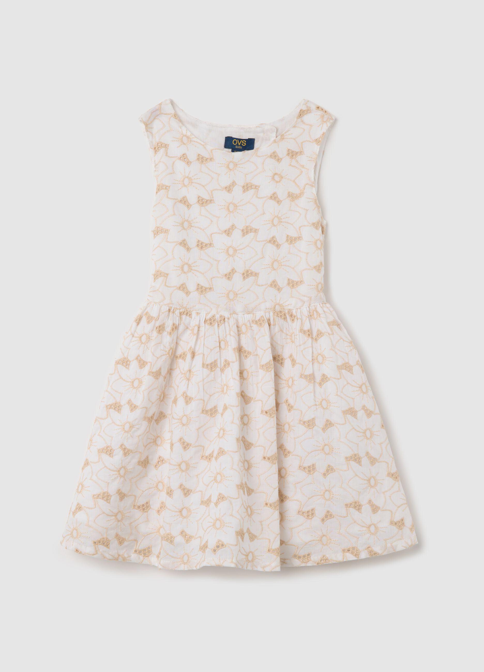 Abito da bambina in puro cotone multicolor regular fit con stampa