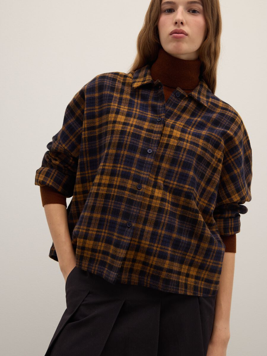 Multicolour pure cotton plaid regular fit shirt_0