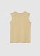 Children's beige pure cotton sleeveless top regular fit_1