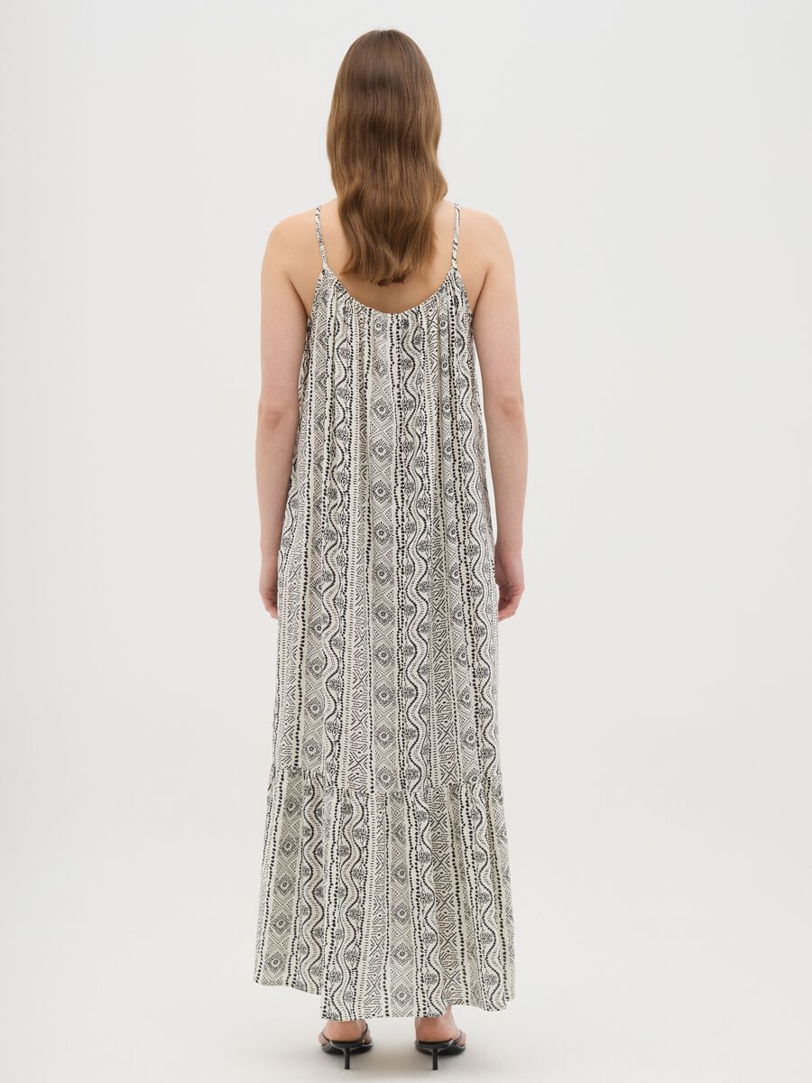 Women's Long Dress in Multicolour Viscose Wide Fit_3