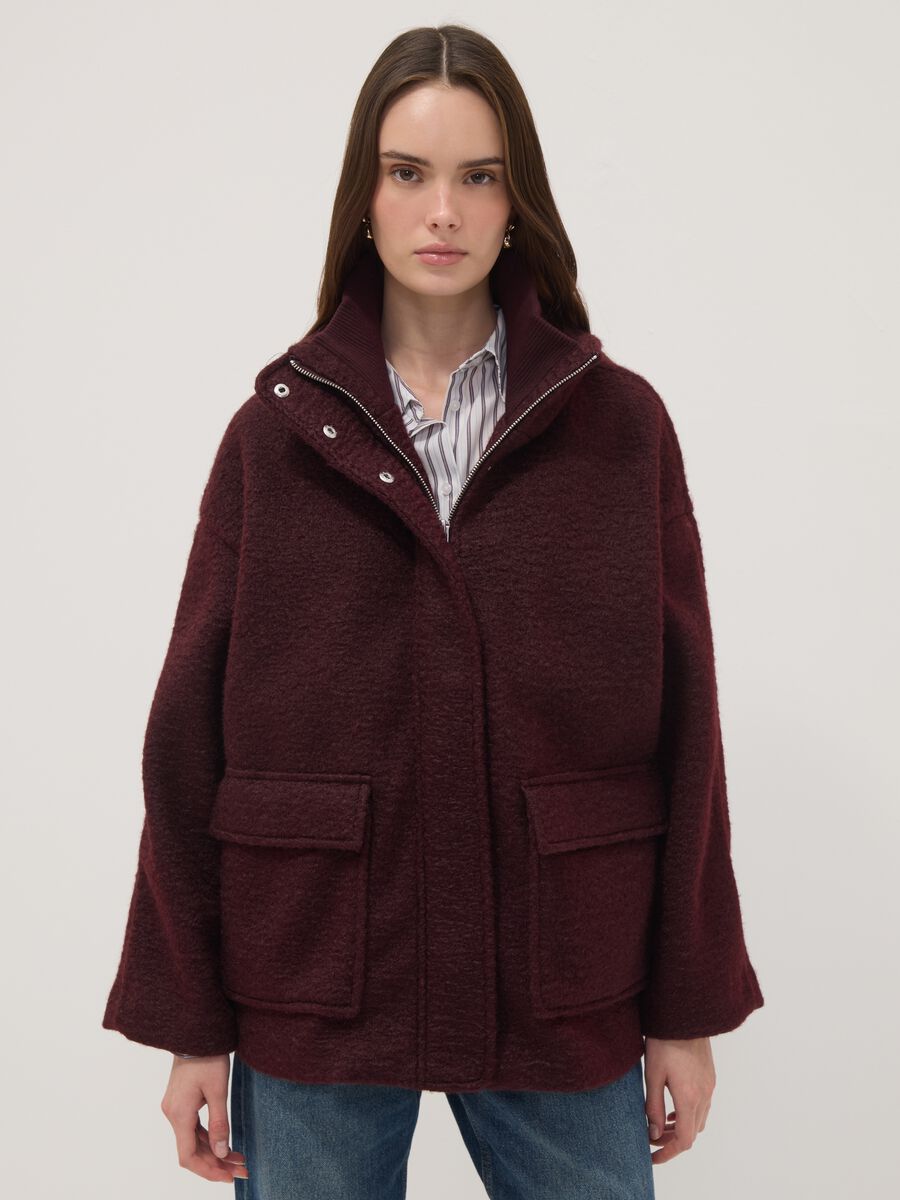Red jacket with zip and press studs_0
