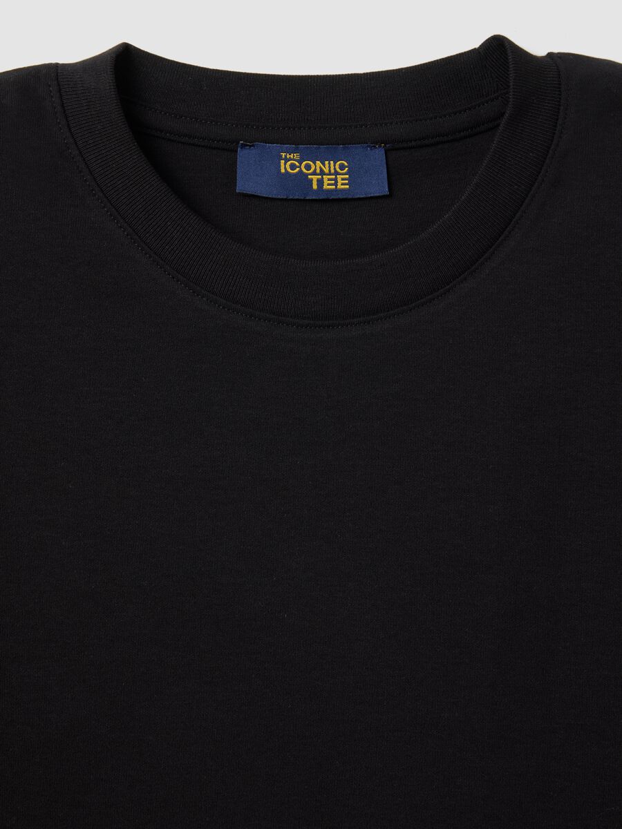 Relaxed Fit Black Pure Cotton Short Sleeve T-Shirt_5