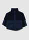 Boys' blue jacket with high collar in regular fit sherpa_0