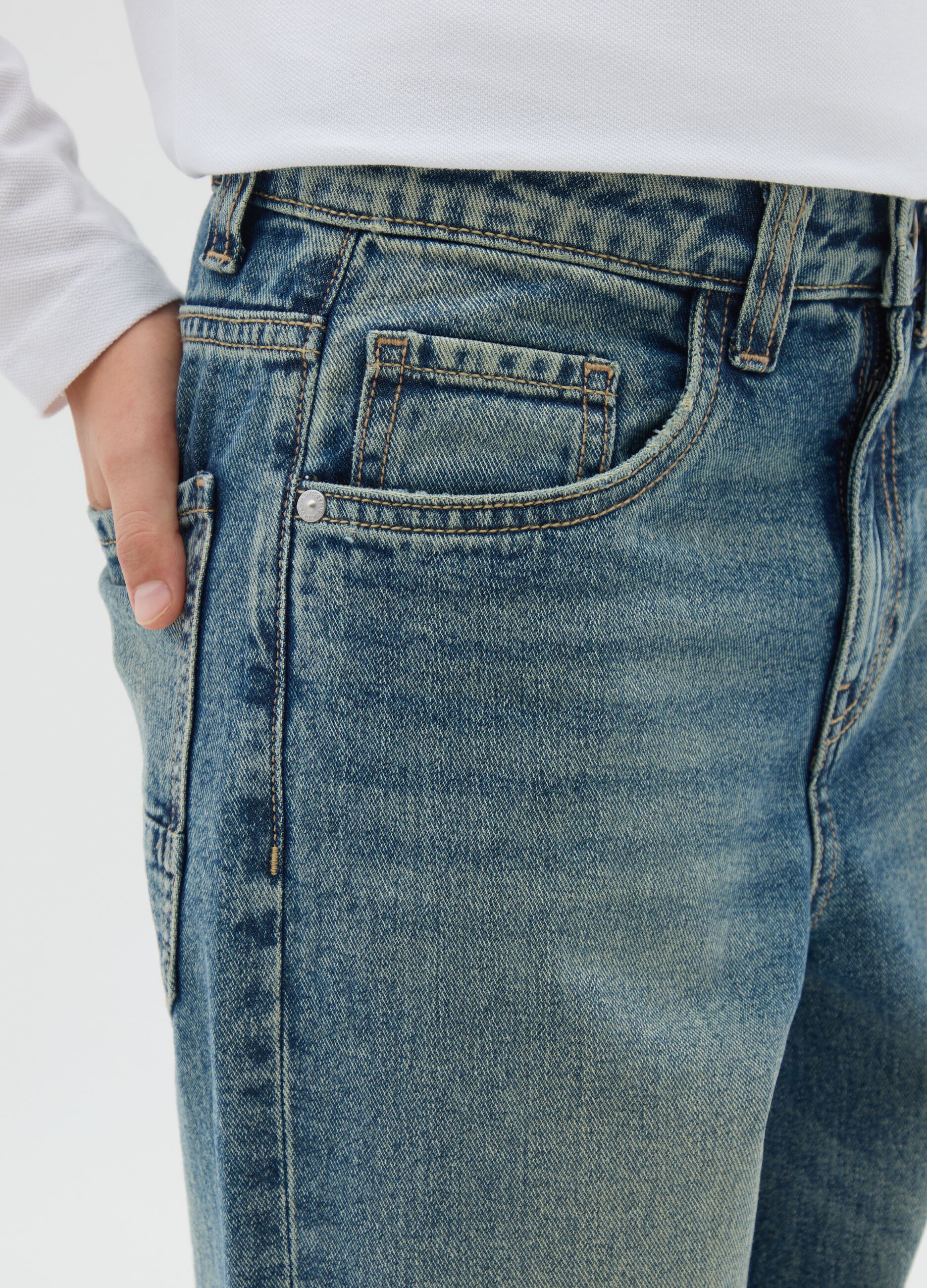 Boys' pure cotton denim regular fit jeans
