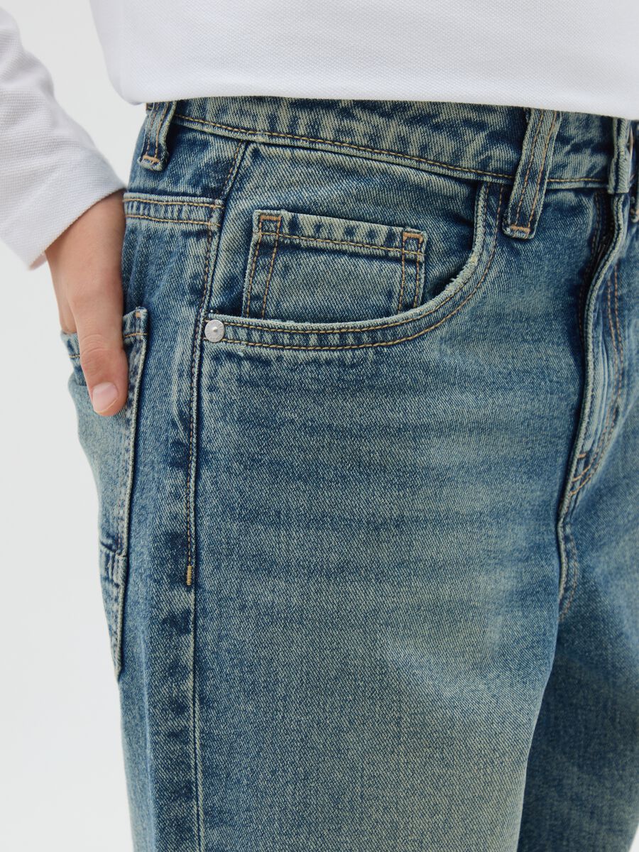 Boys' pure cotton denim regular fit jeans_3