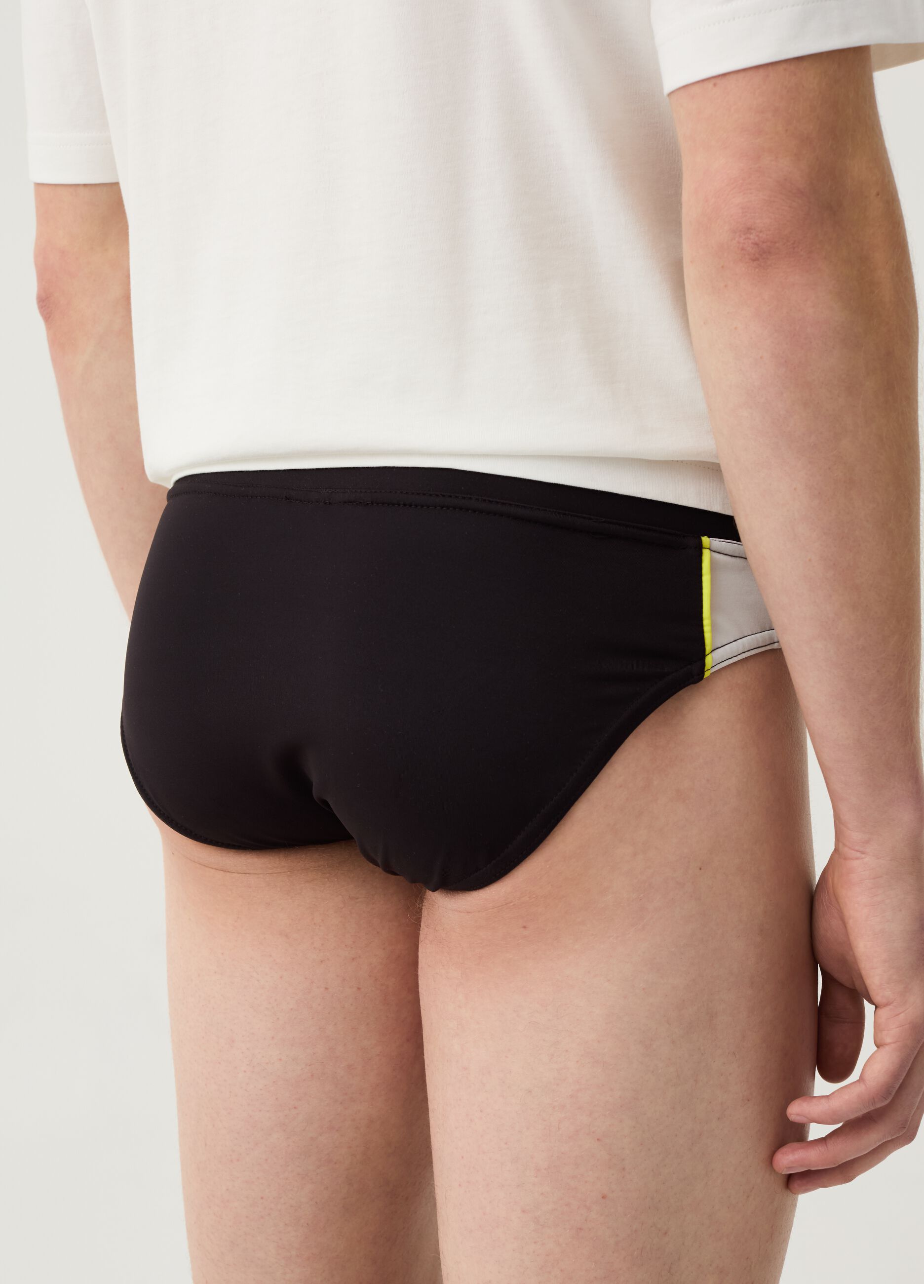Swim briefs with side bands