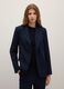Regular fit blue stretch fabric blazer_1