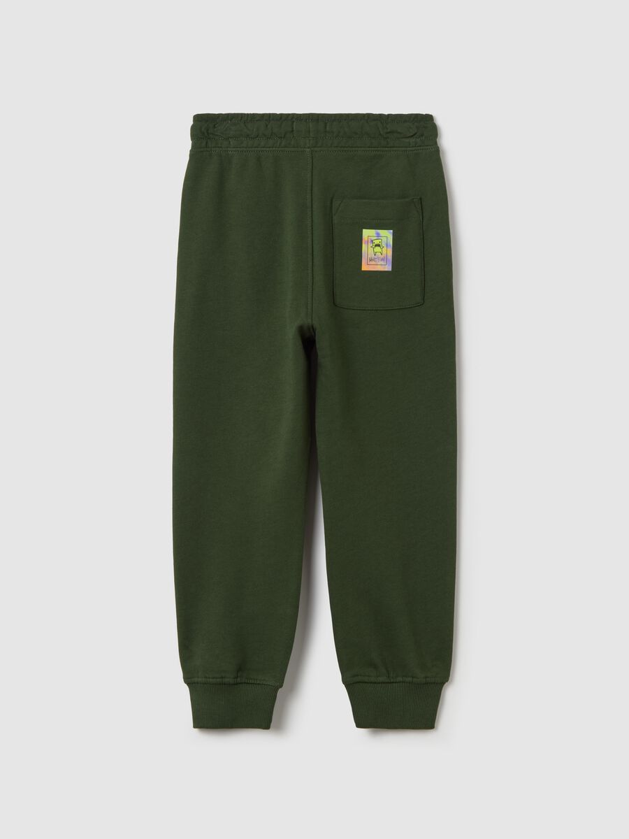 Cotton joggers with drawstring and print_1