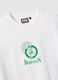 White regular fit pure cotton T-shirt with Boston Celtics logo_5