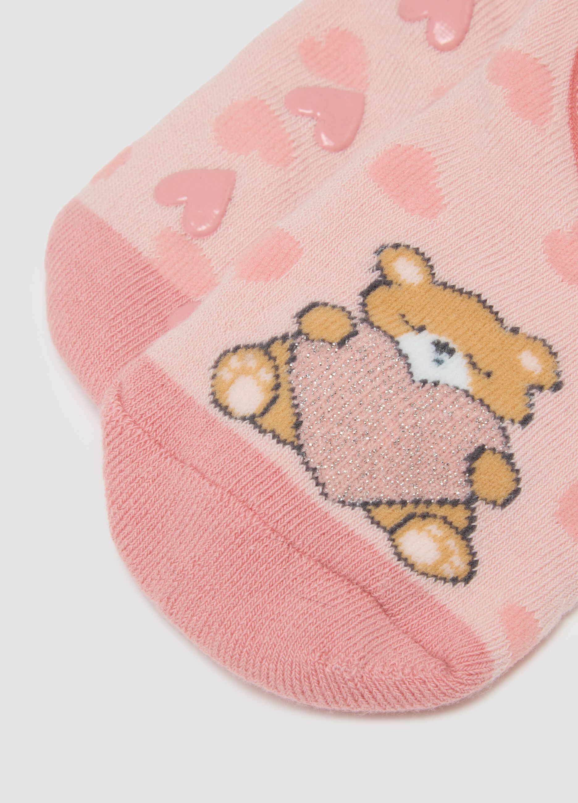 Pink Non-Slip Socks for Girls