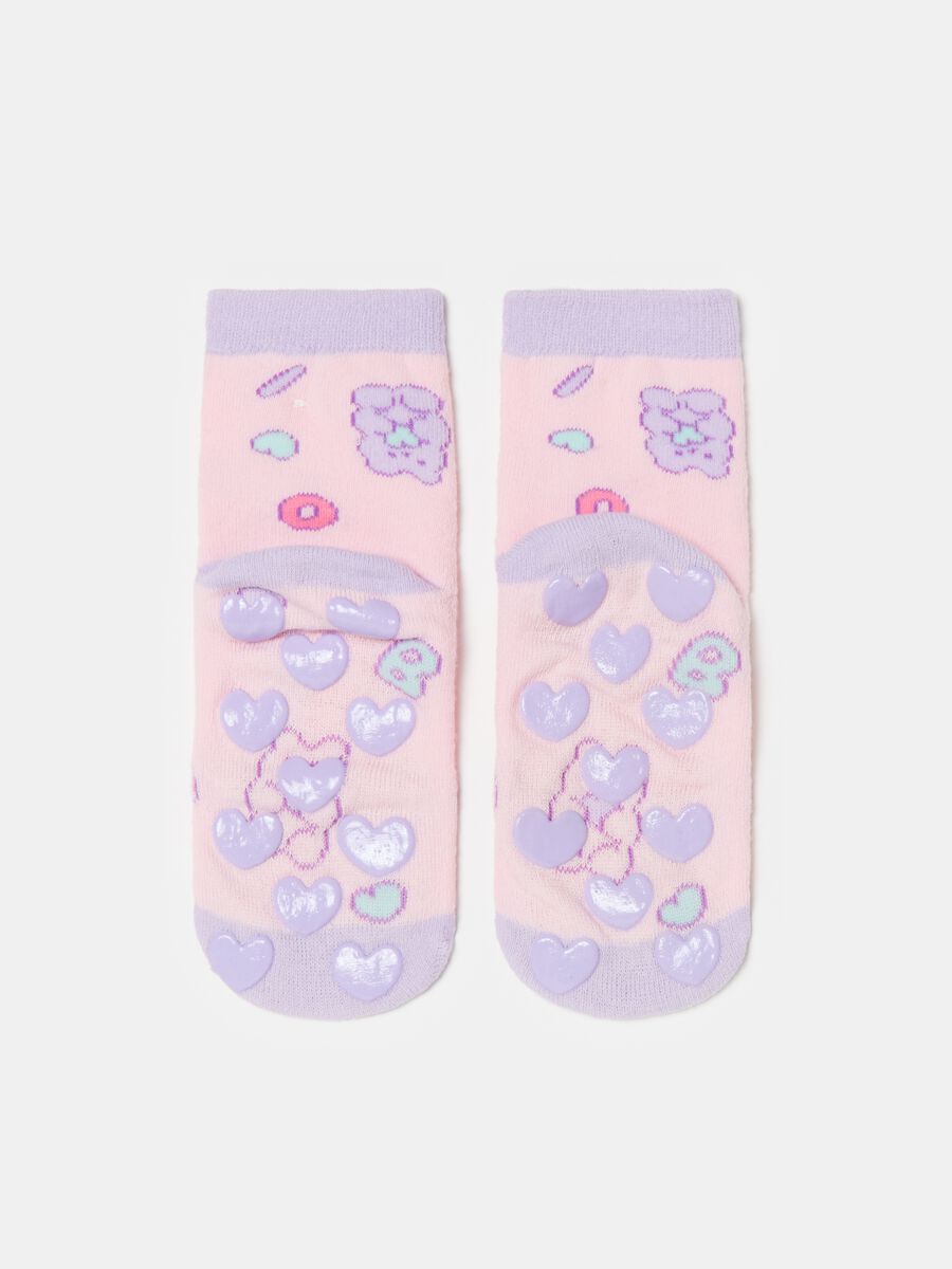 Slipper socks with teddy bears design_1