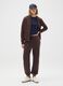 Brown cotton blend trousers with regular fit_0
