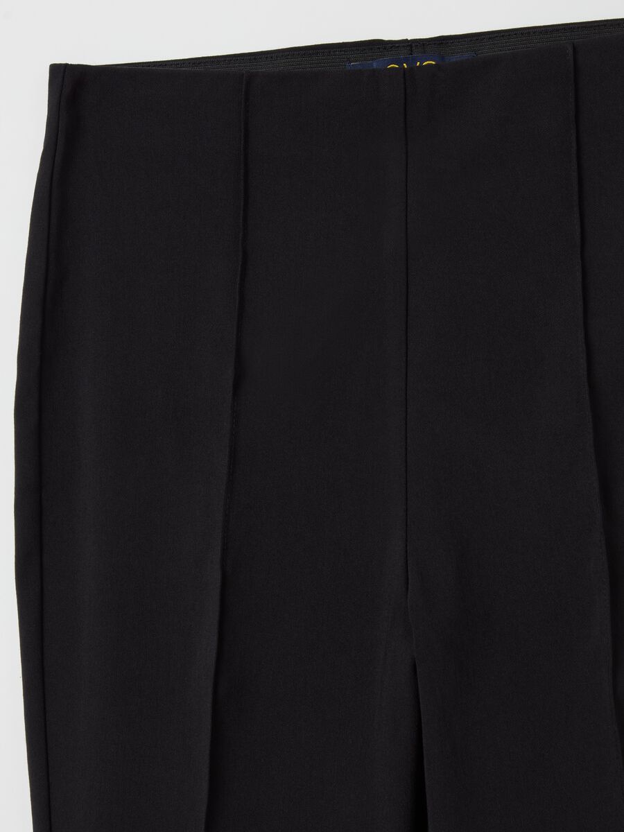 Cropped treggings with embossed seams_5