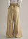 Pantaloni flare in misto viscosa beige_2