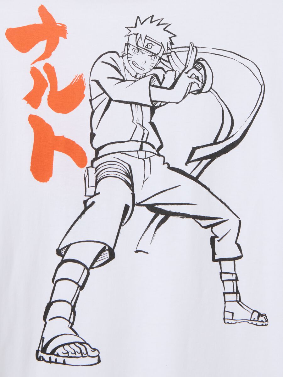 White T-shirt with Naruto print_5