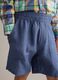Boys&rsquo; blue pure linen cargo shorts &ndash; baggy fit_2