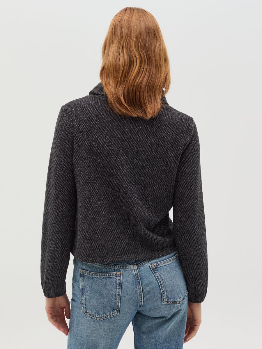 Two-tone top in lurex with cowl neck_3