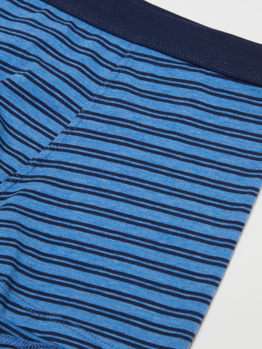 Boxer midi in cotone stretch a righe_3