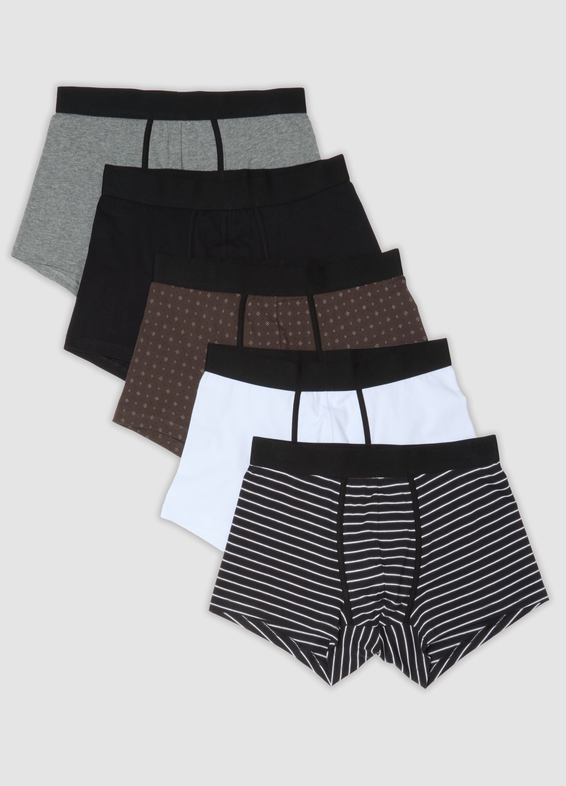 Five-pack of multicolour organic stretch-cotton boxers