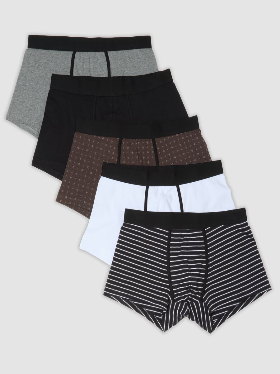 Five-pack of multicolour organic stretch-cotton boxers_0