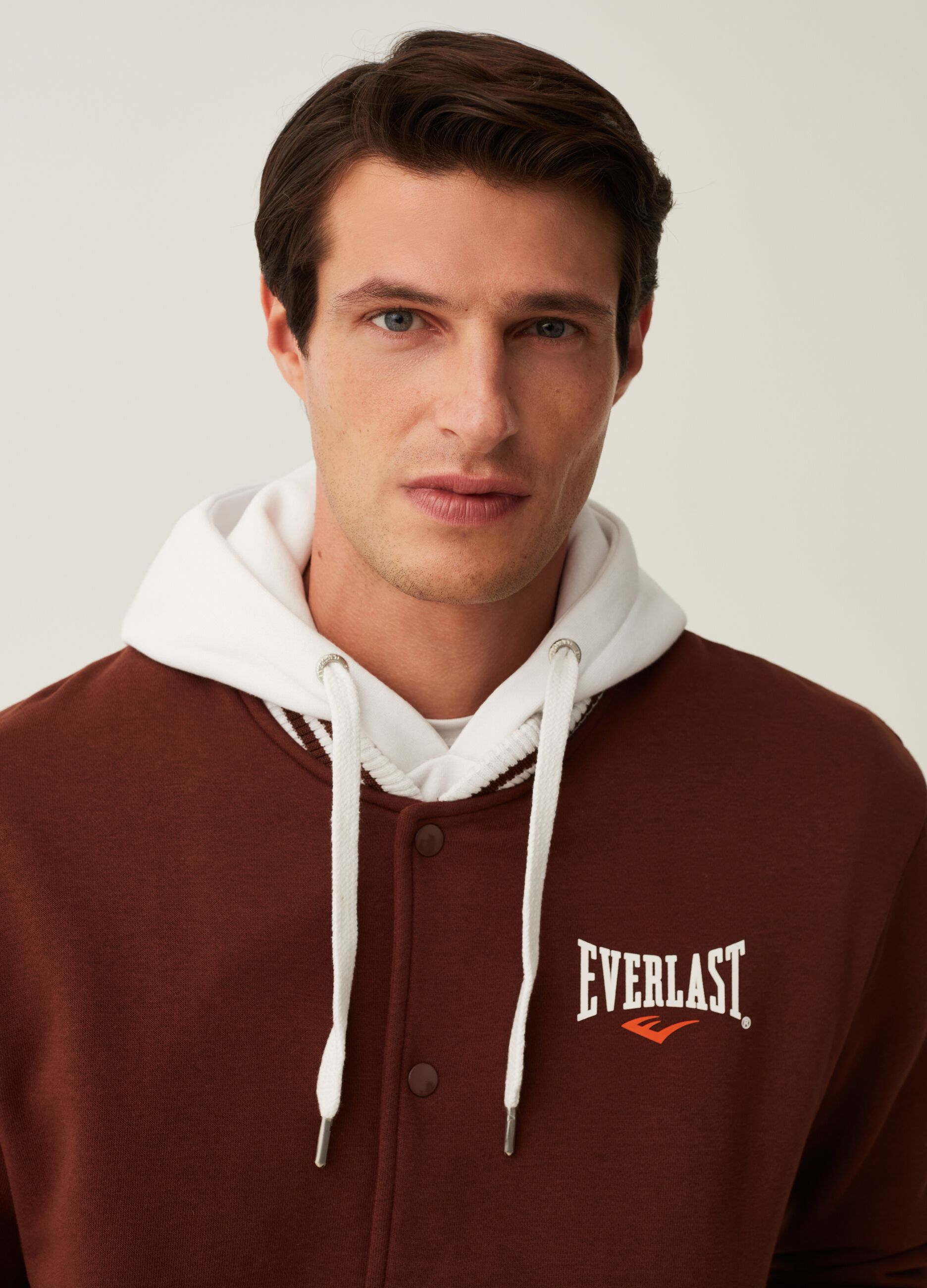 Bomber in felpa con stampa logo_2