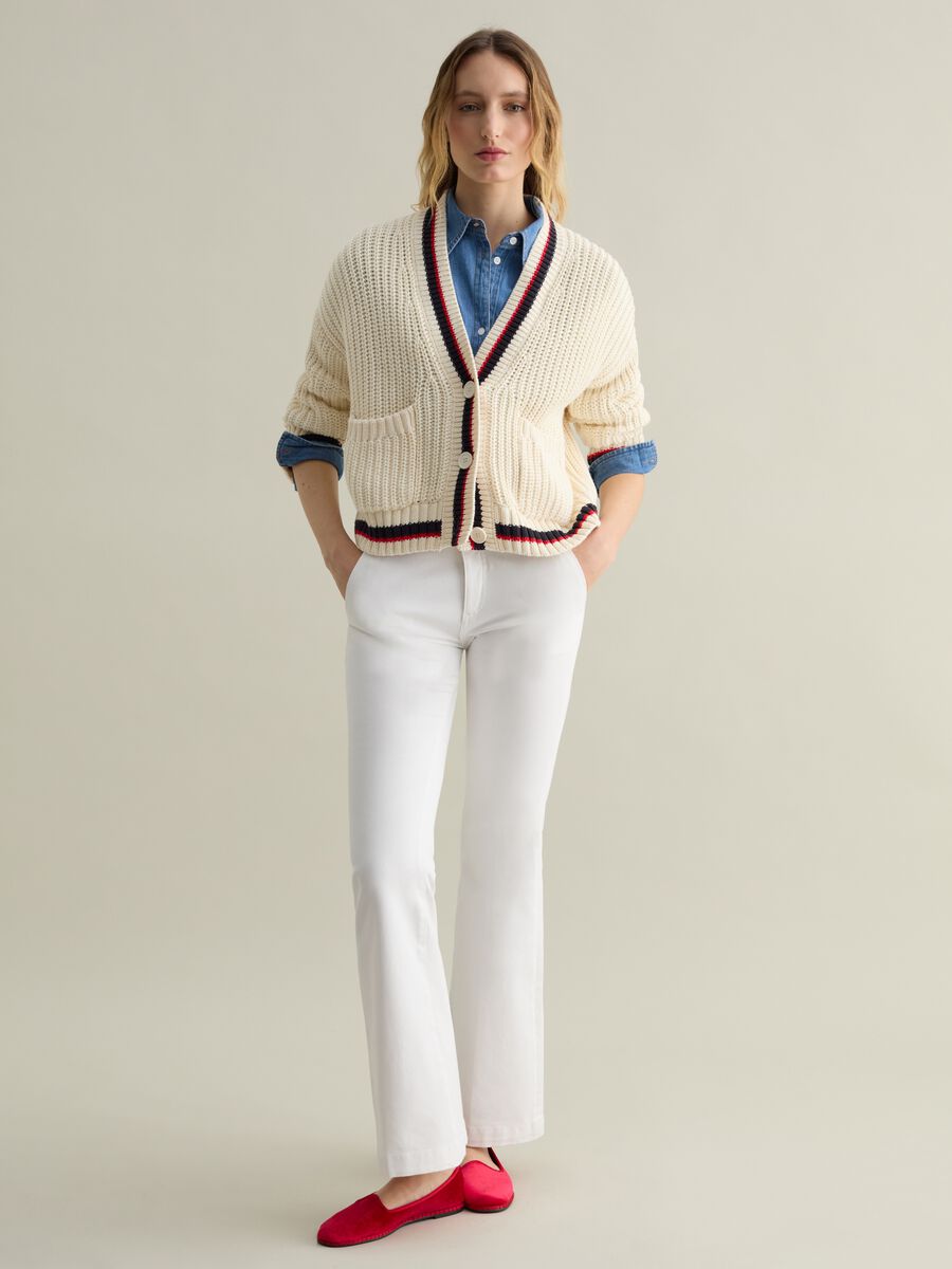 Cardigan with contrasting edging_1