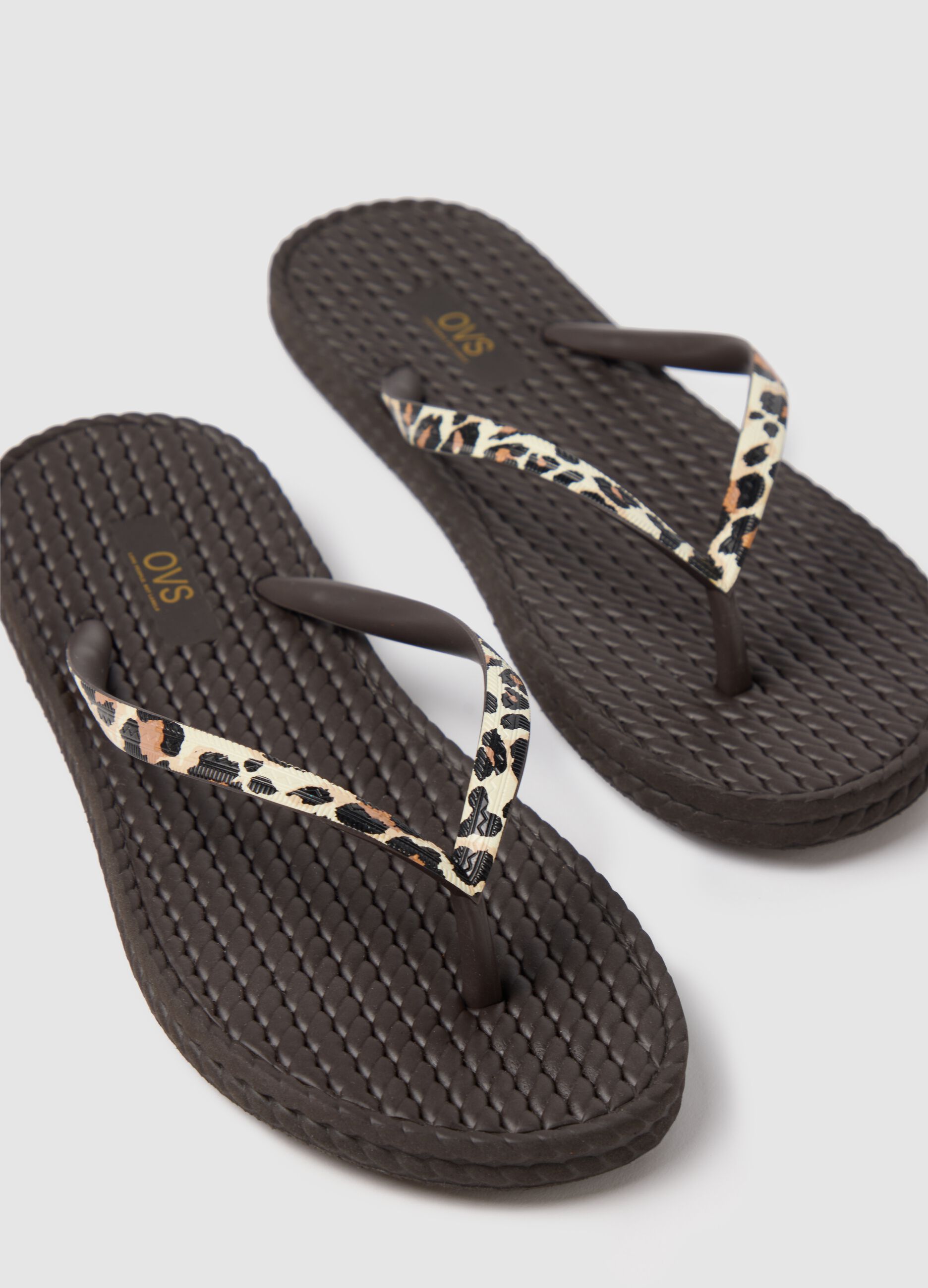 Women's multicoloured flip-flops