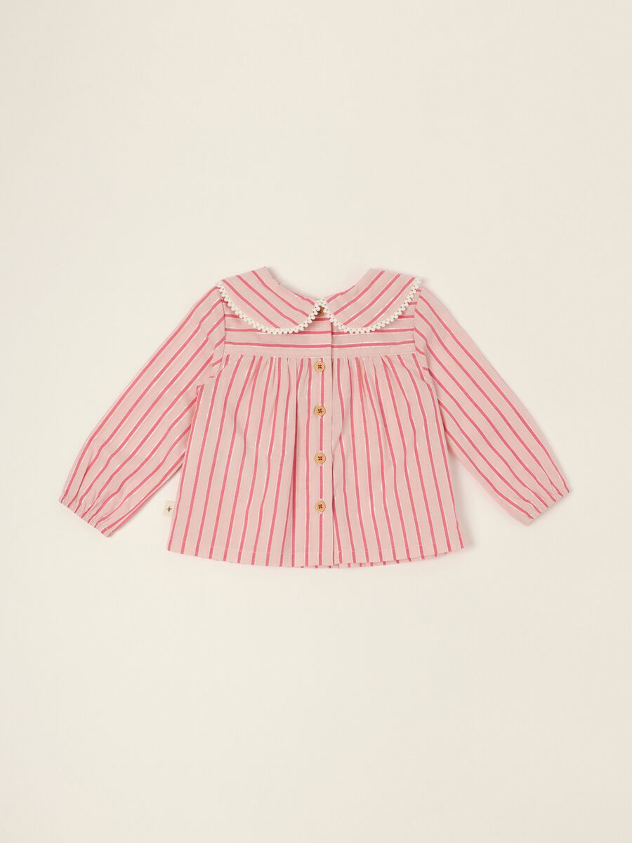 Multicolour striped cotton-blend baby girl T-shirt_2