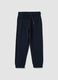 Children's regular fit blue pure cotton jogger trousers_0