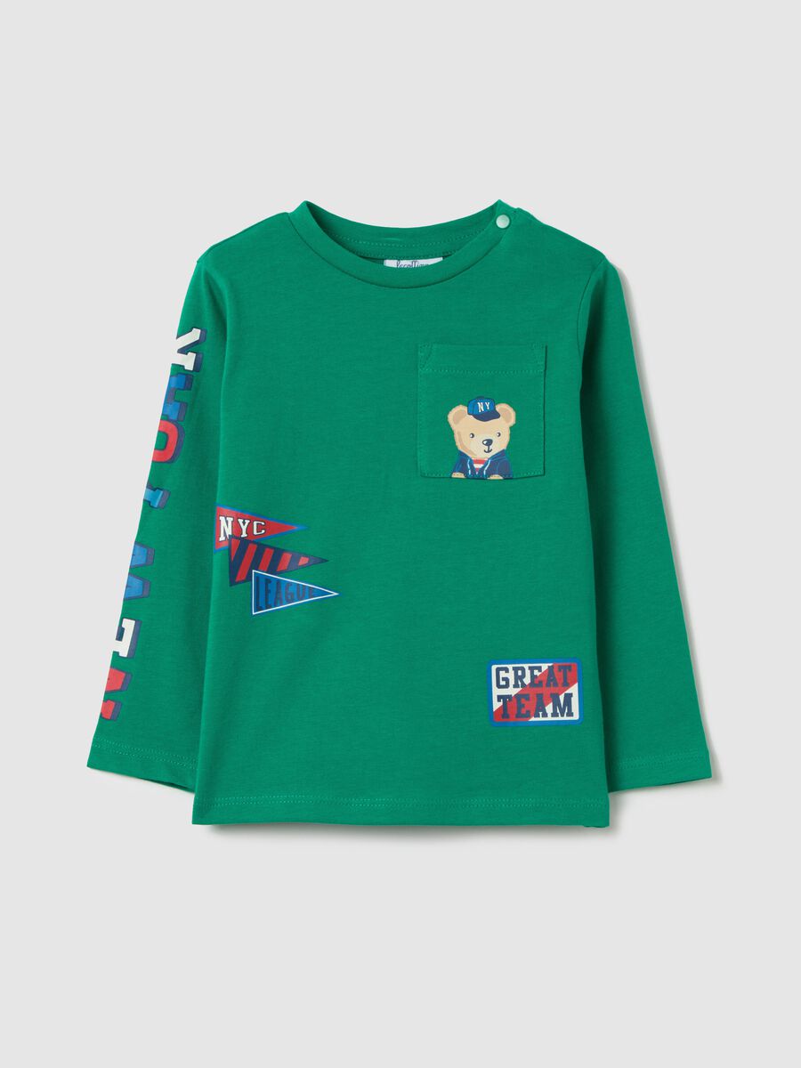 T-shirt a maniche lunghe con stampa "New York City"_0