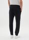 Black fleece trousers regular fit with elastic waistband_2