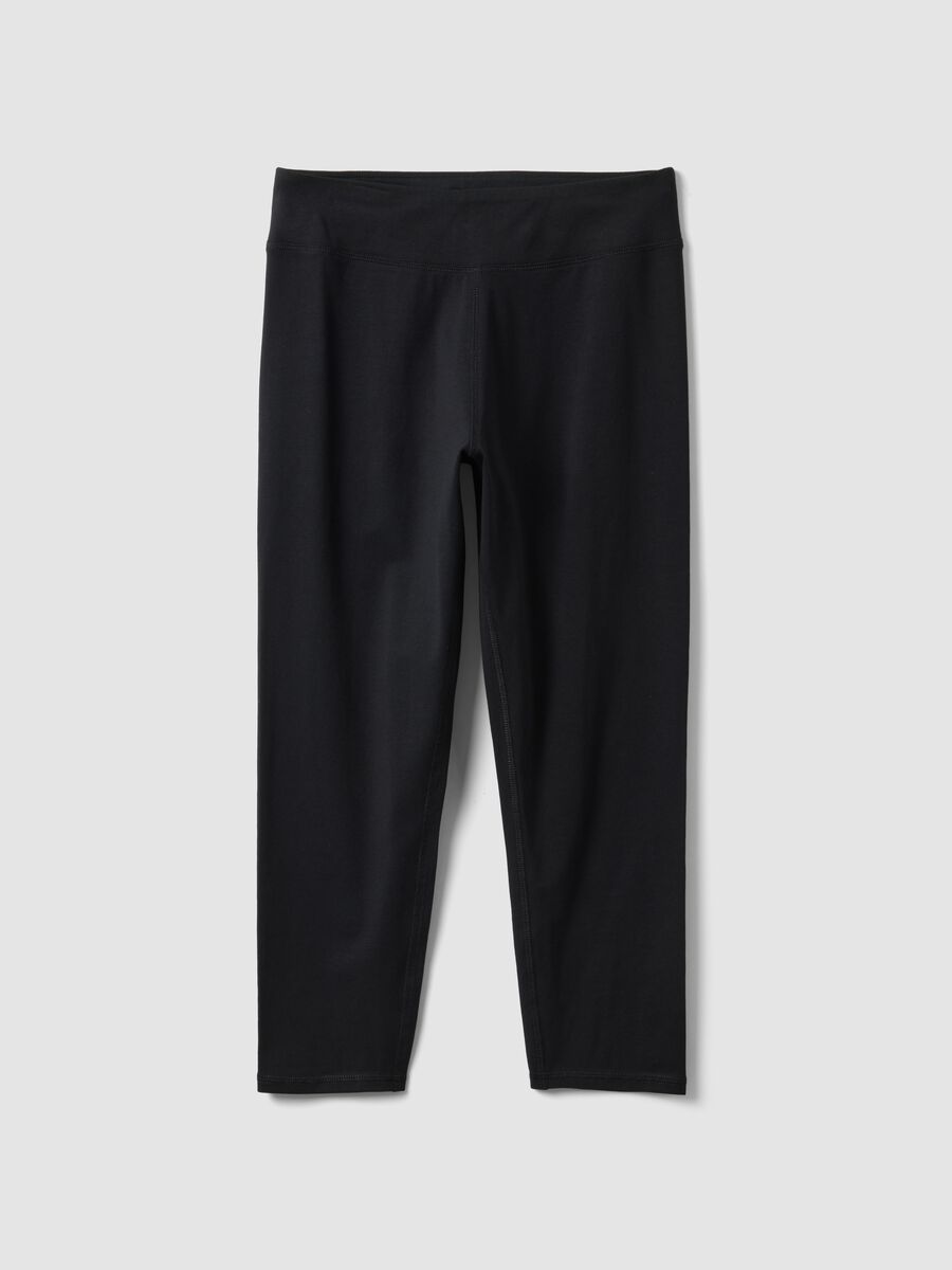 Leggings in cotone elasticizzato nero skinny fit_4