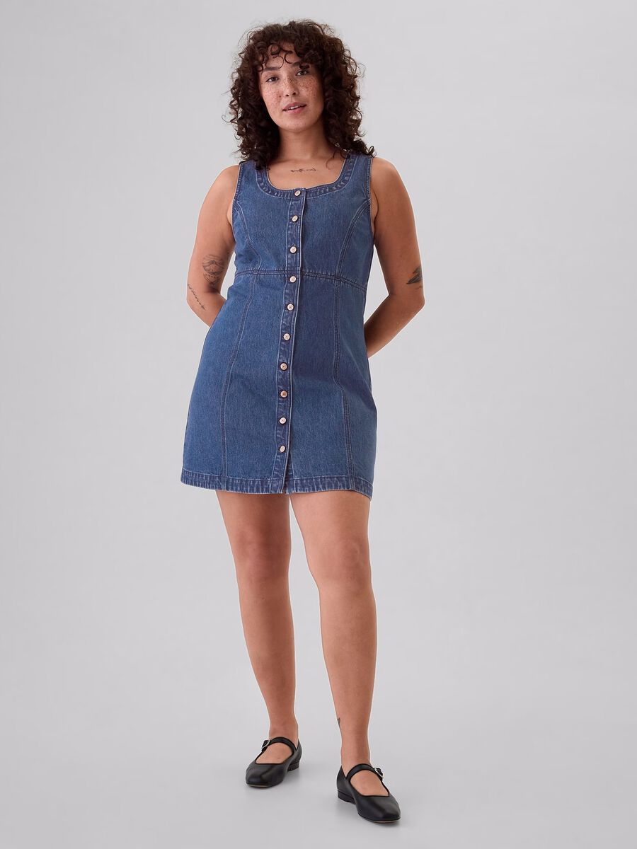Short dress in denim_3