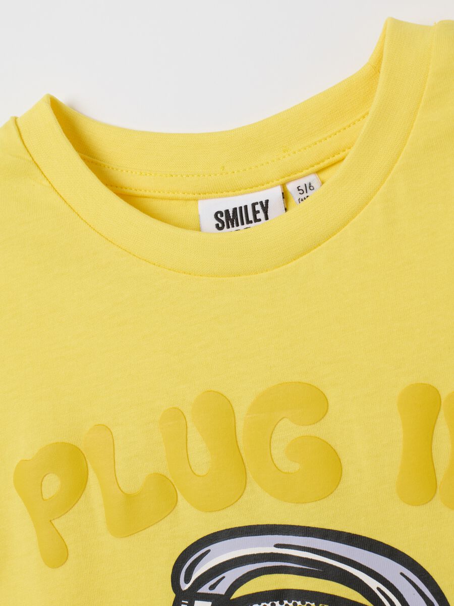 Yellow regular fit child’s T-shirt in pure cotton_3