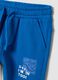 Completo jogging blu in puro cotone con stampa dinosauri over fit_3