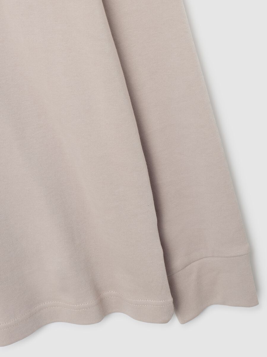 Beige pure cotton regular fit t-shirt_5