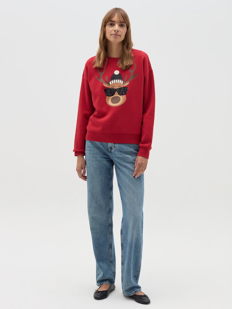 Oversized sweatshirt with Rudolph the Red-nosed Reindeer print_1