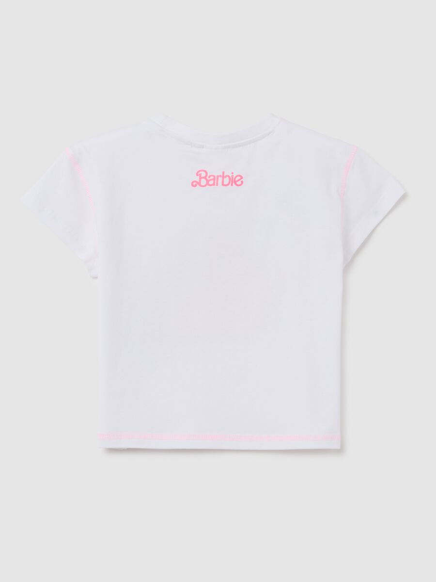 White Barbie T-shirt in stretch cotton_1