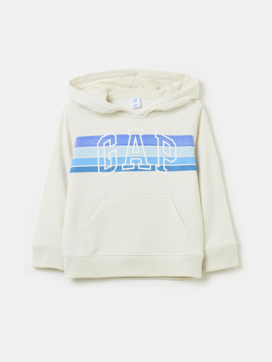 Sweatshirt with hood and logo print_0