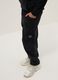 Black cotton blend jogger trousers for boys regular fit_2